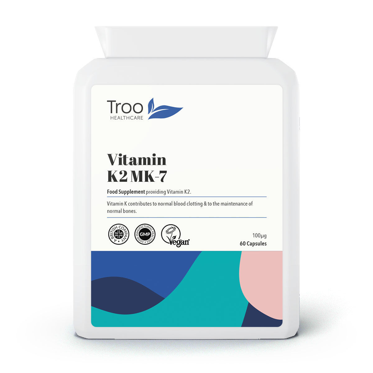 Vitamin K2 MK7 Natural Natto Capsules 100mcg Troo Health Care