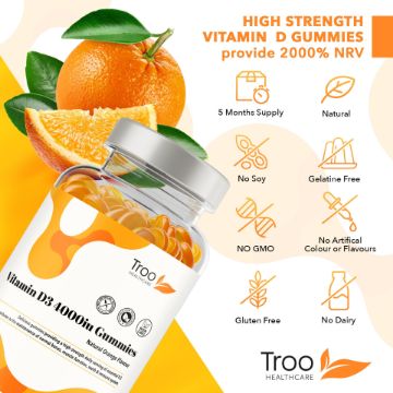 Picture of Vitamin D3 4000iu - Orange Flavour Gummies - High Strength