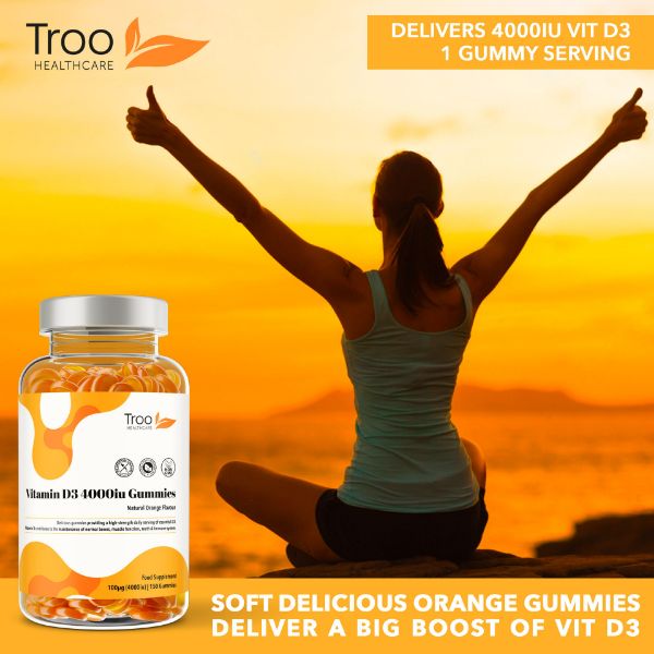 Picture of Vitamin D3 4000iu - Orange Flavour Gummies - High Strength