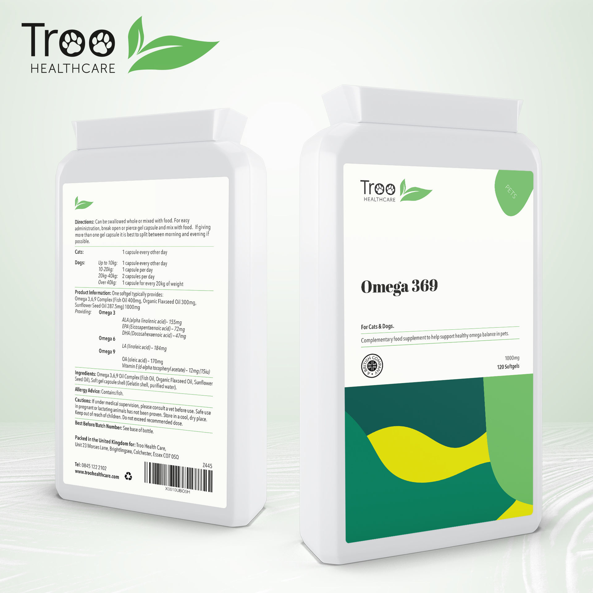 Omega 3,6,9 Skin and Coat Nourishment Cats and Dogs - Troo Healthcare