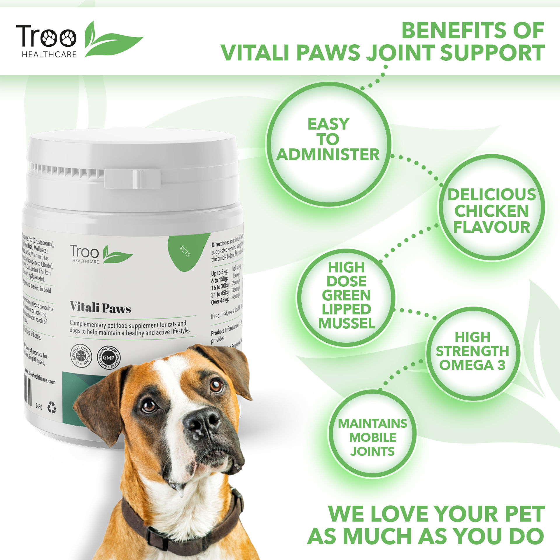 Joint Support Supplement for Dogs and Cats with Omega 3 - Troo Health ...