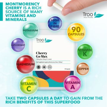 Picture of Cherry Go Montmorency Cherries 1500mg 90 Capsules