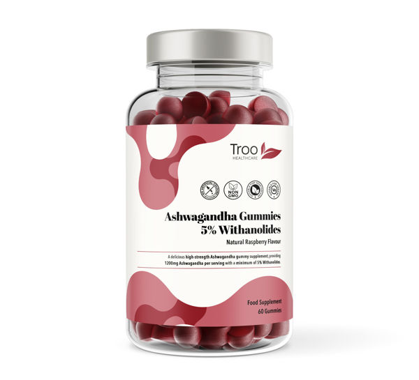 Picture of Ashwagandha 600mg - 60 Natural Raspberry Flavour Gummies