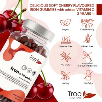 Picture of Iron & Vitamin C - Natural Cherry Flavour Gummies