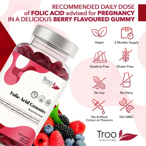 Picture of Folic Acid 400μg - Natural Berry Flavour Gummies