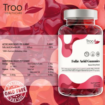 Picture of Folic Acid 400μg - Natural Berry Flavour Gummies