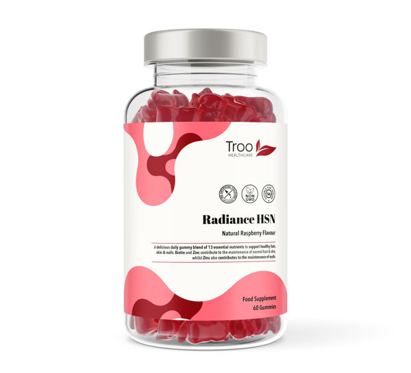 Picture of Radiance HSN Hair Skin & Nails Complex - 60 Raspberry Flavour Gummies