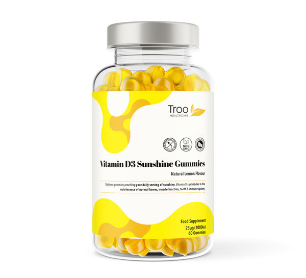 Picture of Vitamin D3 1000iu Supplement - 60 Lemon Flavour Gummies