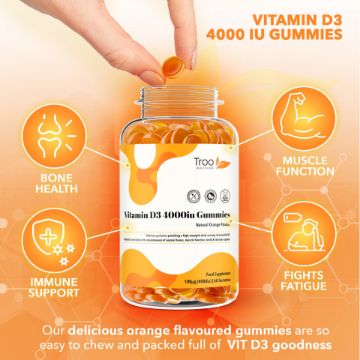Picture of Vitamin D3 4000iu - Orange Flavour Gummies - High Strength