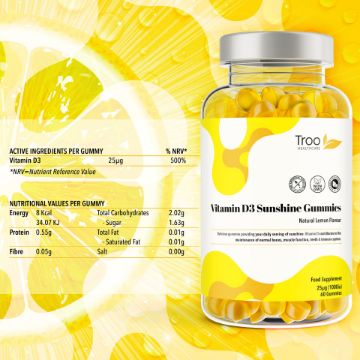 Picture of Vitamin D3 1000iu Supplement - Lemon Flavour Gummies