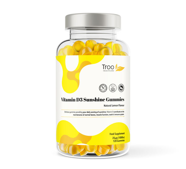 Picture of Vitamin D3 1000iu Supplement - 150 Lemon Flavour Gummies
