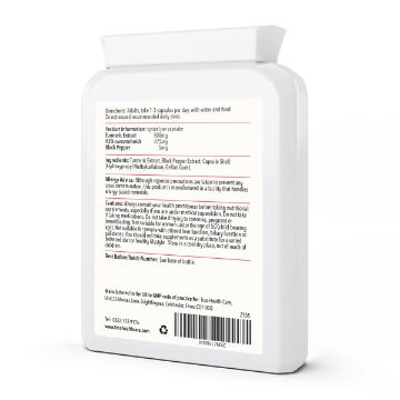 Picture of Turmeric 500mg with Black Pepper Extract 60 Capsules