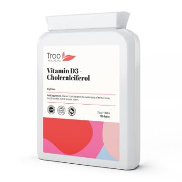 Picture of Vitamin D3 25mcg 1000iu 180 Vegan Tablets