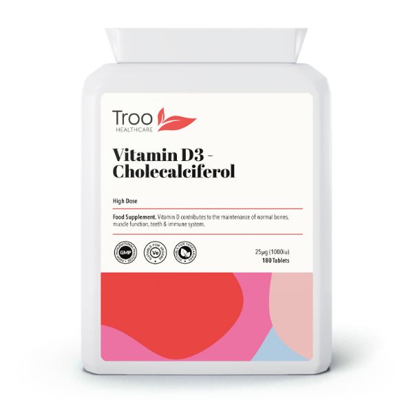 Picture of Vitamin D3 25mcg 1000iu 180 Vegan Tablets