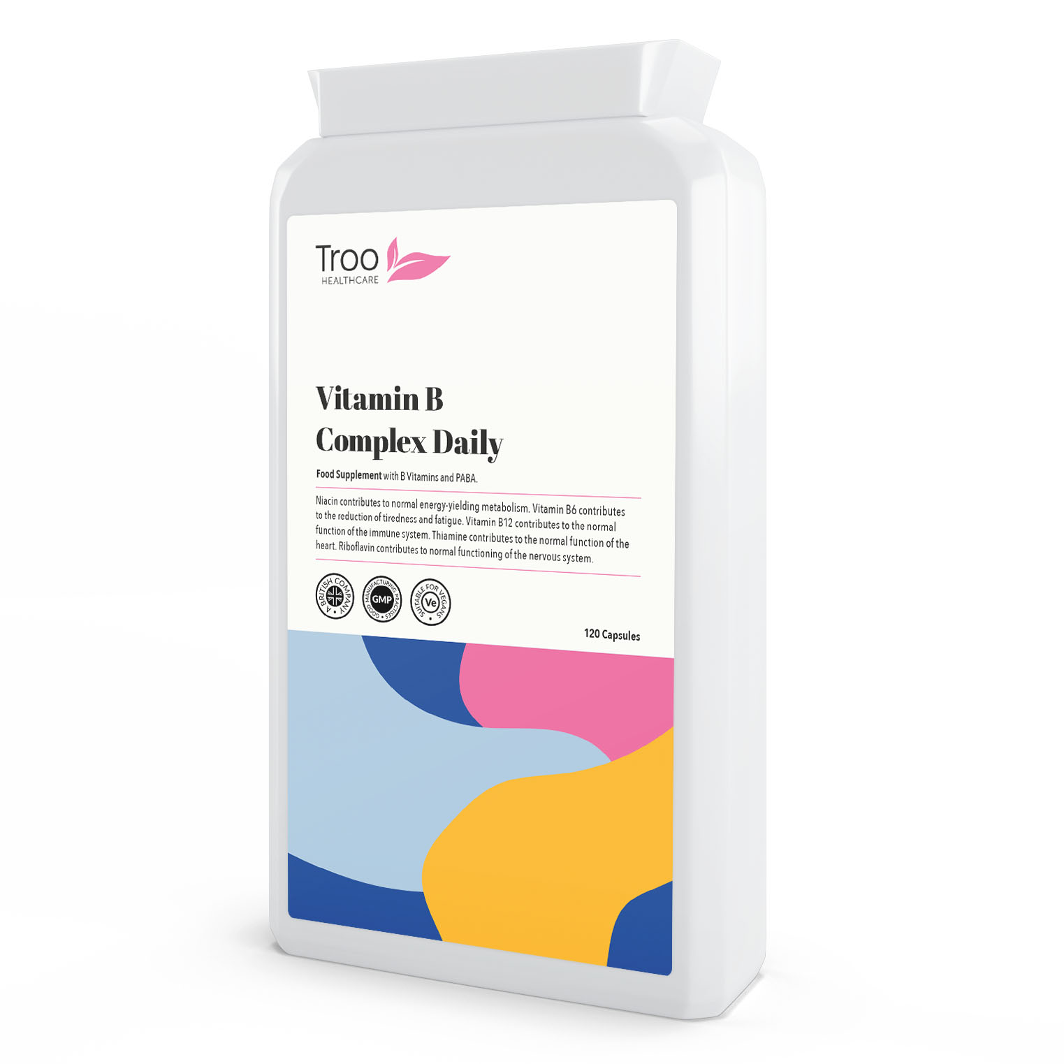 Vitamin B Complex Capsules 100 NRV - Daily Vitamin B Supplement - Troo ...