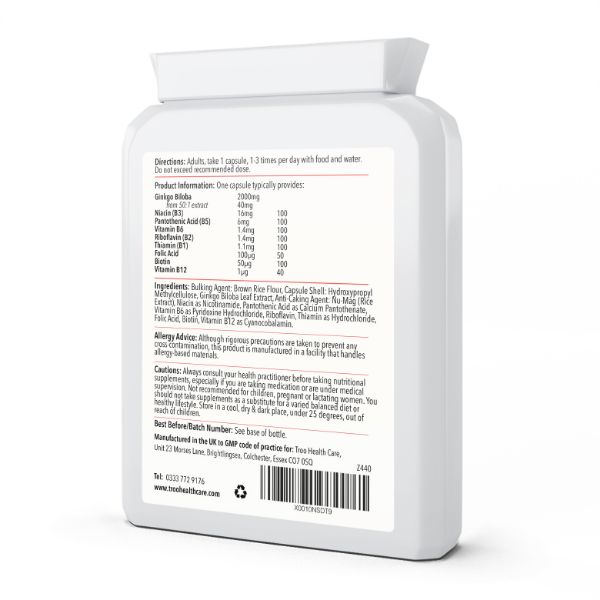 Picture of Ginkgo Biloba B+ 2000mg 90 Capsules