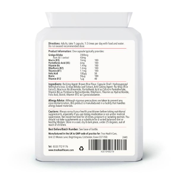 Picture of Ginkgo Biloba B+ 2000mg 90 Capsules