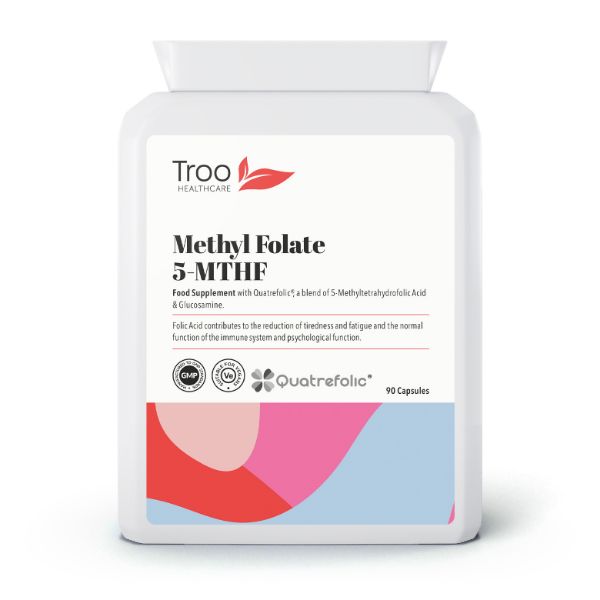 Picture of Folic Acid Methyl Folate Quatrefolic 600ug 90 Capsules