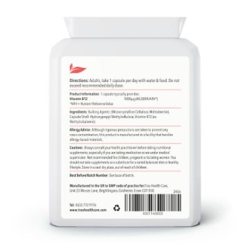 Picture of Vitamin B12 Methylcobalamin 1mg 120 Capsules