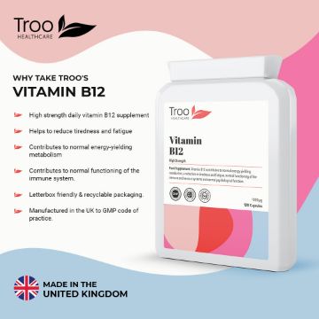 Picture of Vitamin B12 Methylcobalamin 1mg 120 Capsules