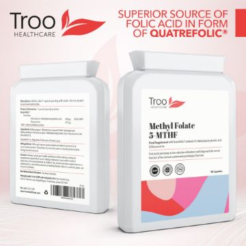 Picture of Folic Acid Methyl Folate Quatrefolic 600ug 90 Capsules